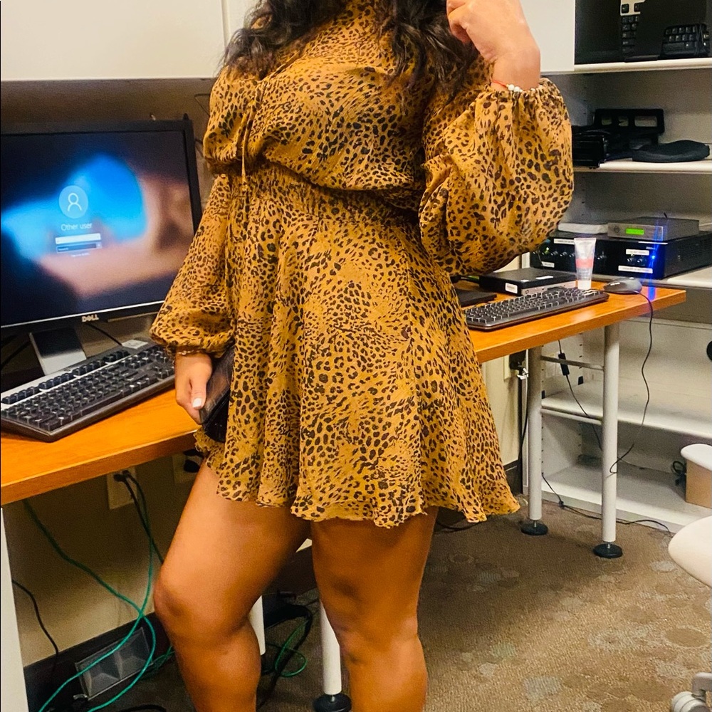 Cute forever 21 leopard print dress size med
